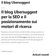 Ubersuggest SEO e posizionamento